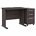 Bush® Business Furniture Studio A 36"W Small Computer Desk With 3-Drawer Mobile File Cabinet, Storm Gray, Standard Delivery 1 thumbnail image