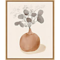 Amanti Art La Planta I (Floral Vase) by Victoria Barnes Framed Canvas Wall Art Print, 16" x 20", Maple