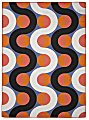 Linon Washable Outdoor Area Rug, Tasker, 2' x 3', Orange/Pink 1 thumbnail image