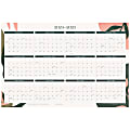 2024-2025 Cambridge® Haven Reversible Academic Year/Regular Year Erasable Wall Calendar, 24" x 36”, Floral, July To June