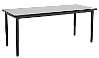 National Public Seating Heavy-Duty Steel Table, 37-1/4"H x 30"W x 72"D, Gray Nebula/Black