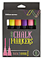 Office Depot® Brand Liquid Chalk Markers, Bullet Point, Assorted Colors, Pack Of 6 Markers