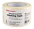 Office Depot® Brand General-Purpose Masking Tape, 0.94" x 60 Yd., Pack Of 3 Rolls