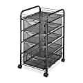 Safco Tubular Steel Frame Mobile File Cart, 27"H x 15 3/4"W x 17"D, Black