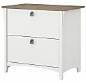 Bush® Furniture Salinas 2 Drawer Lateral File Cabinet, Shiplap Gray/Pure White, Standard Delivery
