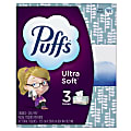 Puffs Ultra Soft Non-Lotion Facial Tissues, White, 124 Tissues Per Box, Pack Of 3 Boxes 1 thumbnail image