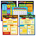 Trend Fractions & Decimals Learning Charts Combo Pack, 22" x 17", General Mathematics, Set Of 5 Charts