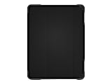 STM dux Plus Duo - Flip cover for tablet - polycarbonate, thermoplastic polyurethane (TPU) - black - for Apple 10.2-inch iPad (7th generation)