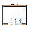 U Brands® PINIT Magnetic Dry-Erase Board, Steel, 16” x 20”, White, Black Plastic Frame