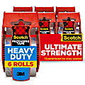 Scotch® Heavy-Duty Shipping Packing In Dispenser, 1-1/2" Core, 1-7/8" x 22.2 Yd., Clear, Pack Of 6 Rolls