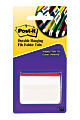 Post-it® Durable Hanging File Folder Tabs, Angled Lined, 2" x 1 1/2", Red, Pack Of 50 1 thumbnail image