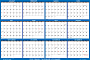 2026 SwiftGlimpse Yearly Erasable Wall Calendar, 48" x 72", White/Navy, January To December 1 thumbnail image