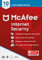 McAfee Internet Security, 10 Devices, Antivirus Software, 1 Yr – Product Key