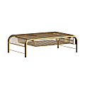 Martha Stewart Ryder Mesh Metal Desktop Monitor Stand Riser With Organizer Drawer And Side Storage, 6-1/2"H x 22-1/4"W x 12-1/2"D, Gold 1 thumbnail image