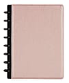 TUL® Discbound Notebook With Pebbled Leather Cover, Junior Size, Narrow Ruled, 60 Sheets, Rose Gold 1 thumbnail image