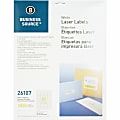 Business Source Address Laser Labels - 1/2"x 1 3/4" - Permanent Adhesive - Rectangle - Laser - White - 26107 1 thumbnail image