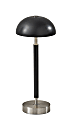 Adesso Ronny LED Cordless Table Lamp, 14-5/8”H, Black Shade/Brushed Steel & Black Base 1 thumbnail image