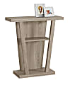 Monarch Specialties Hall Accent Table, Trapezoid, Dark Taupe 1 thumbnail image