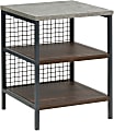 Sauder® Market Commons Side Table, 23"H x 19"W x 18"D, Rich Walnut/Slate Gray 1 thumbnail image