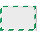 DURABLE® DURAFRAME® SECURITY Self-Adhesive Magnetic Letter Sign Holder - Holds Letter-Size 8-1/2" x 11" , Green/White, 2 Pack 1 thumbnail image