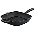 Oster Castaway Square Cast Iron Grill Pan, 10”, Black 1 thumbnail image