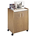 Safco® Mobile Refreshment Center, Medium Oak/White 1 thumbnail image