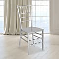Flash Furniture HERCULES Series Resin Stackable Chiavari Chair, Silver 1 thumbnail image