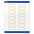 Avery® Printable Labels With Sure Feed® Technology, S00-EVV, Rectangle, 1" x 2-5/8", Glossy White With Preprinted Gold Leaf Pattern, Pack Of 160 1 thumbnail image