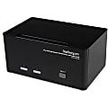 StarTech.com 2 Port Triple Monitor DVI USB KVM Switch with Audio & USB 2.0 Hub - 2 Port - Rack-mountable 1 thumbnail image