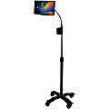 CTA Digital Compact Security Gooseneck Floor Stand for iPad (Gen. 5-6), iPad Pro 9.7, and iPad Air (Gen. 1-2) - Up to 9.7" Screen Support - 58" Height x 17.5" Width x 17.5" Depth - Floor - Metal