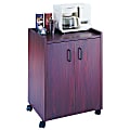 Safco® Mobile Refreshment Center, 31"H x 23"W x 18"D, Mahogany