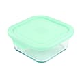 Martha Stewart Glass Container With Lid, 2-1/2”H x 6-1/4”W x 6-3/4”D, Mint