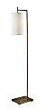 Adesso Simplee Zion Floor Lamp, 65”H, White Textured Fabric Shade/Antique Brass Base 1 thumbnail image
