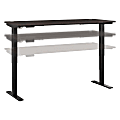 Bush® Business Furniture Move 40 Series Electric 72"W x 30"D Electric Height-Adjustable Standing Desk, Storm Gray/Black, Standard Delivery