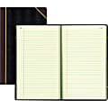 Rediform® Texhide Cover Record Books With Margin, 8 3/4" x 14 1/4", 500 Sheets, 100% Recycled, Black