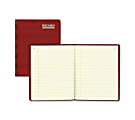 Rediform Red Vinyl Account Book - 300 Sheet(s) - Thread Sewn - 10.37" x 8.37" Sheet Size - Green Sheet(s) - Brown, Green Print Color - Red Cover - Recycled - 1 Each