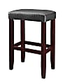 Powell® Home Fashions Croc Faux Leather Bar Stool, Black/Brown