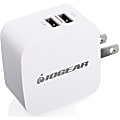 IOGear® GearPower Dual USB Wall Charger, White, GPAW2U4
