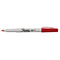 Sharpie® Extra-Fine-Point Permanent Markers, Red, Box Of 12