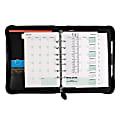 Day-Timer® Bonded Leather Binder And Starter Set Organizer, 5 1/2" x 8 1/2", Black 1 thumbnail image