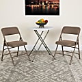 Flash Furniture HERCULES Curved Triple-Braced Metal Folding Chairs, Fabric Upholstered, Beige, Set Of 4 1 thumbnail image