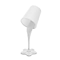 Lumisource Paint Bucket Table Lamp, 8"H, White Shade/White Base