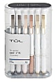 TUL® GL Series Retractable Gel Pens, Medium Point, 0.7 mm, Pearl White Barrel, Blue Ink, Pack Of 12 Pens