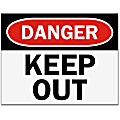 Tarifold Safety Sign Inserts - 6 / Pack - Danger Keep Out Print/Message - Rectangular Shape - Black, White Print/Message Color - Tear Resistant, Water Proof, Sturdy, Long Lasting, Durable - Paper - Red, Black, White 1 thumbnail image