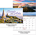 Custom Scenic Asia Spiral Wall Calendar, 11" x 17"