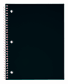 Just Basics® Poly Spiral Notebook, 8" x 10-1/2", 1 Subject, Wide Ruled, 70 Sheets, Black 1 thumbnail image