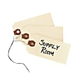Avery® Manila "G" Shipping Tags - 3.75" Length x 1.87" Width - Rectangular - Wire Fastener - 1000 / Box - Manila 1 thumbnail image