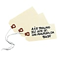 Avery® Manila "G" Shipping Tags - 4.25" Length x 2.12" Width - Rectangular - Wire Fastener - 1000 / Box - Manila 1 thumbnail image