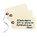 Avery Manila "G" Shipping Tags - 5.25" Length x 2.62" Width - Rectangular - Wire Fastener - 1000 / Box - Manila 1 thumbnail image