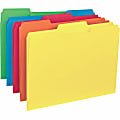Business Source 1/3-Cut Colored Interior File Folders, Letter Size, Assorted Colors, Box Of 100 Folders